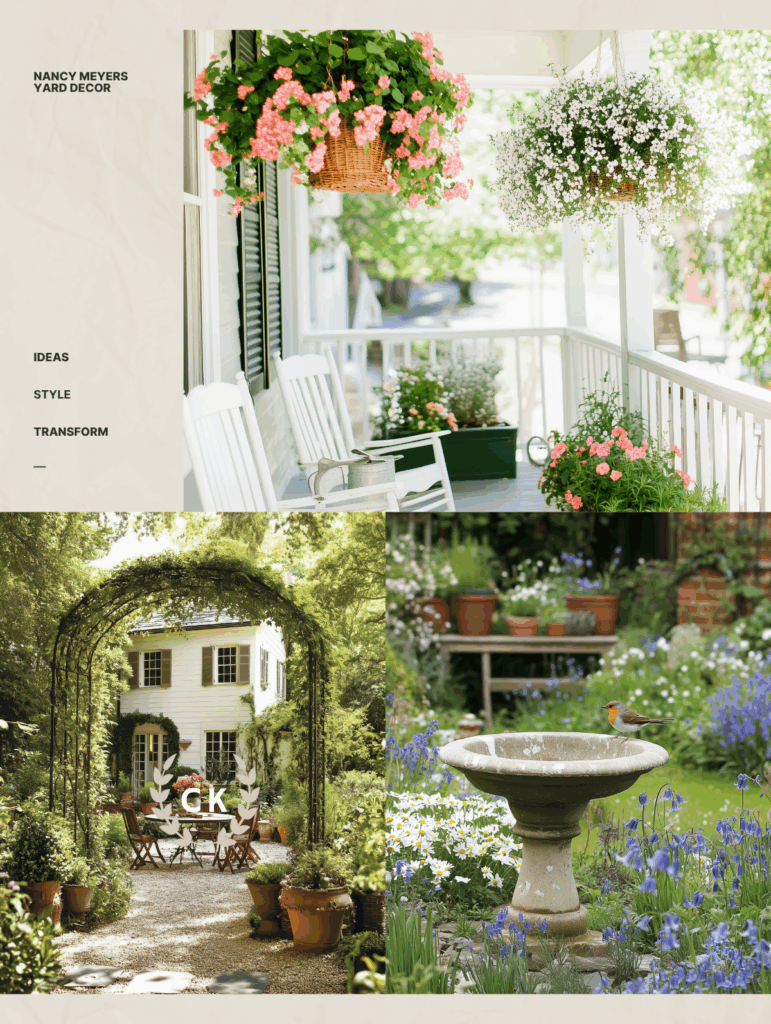 Nancy meyers yard decor