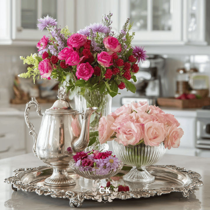 Silver Tray Decor: How To Style For Quiet Luxury - Countess in the Kitchen