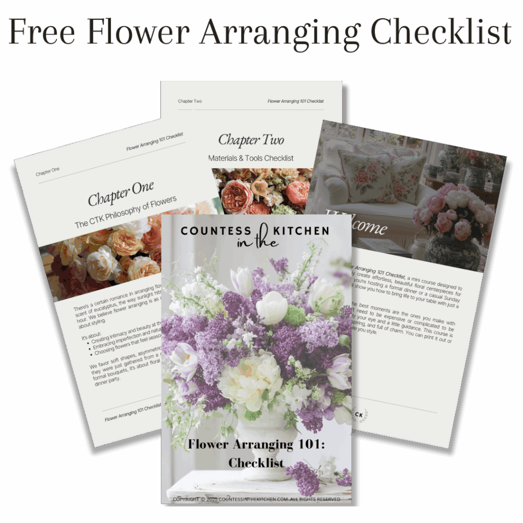 Flower arranging checklist