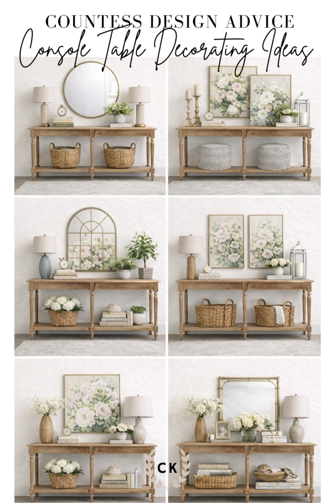 Console table decorating design ideas to follow for inspiration.